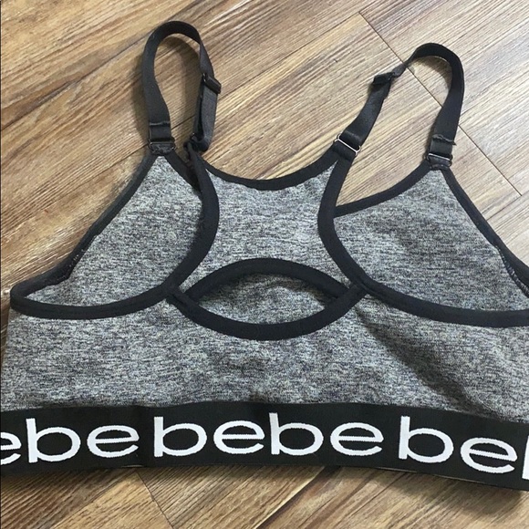 BEBE grey sports bra Size M - Picture 3 of 8
